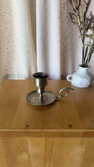 Pewter Candlestick Holder with Handle (LZD - RSV)|108500