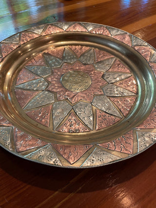 VNTG Copper/Brass/Pewter Wall Hanging~MTS|87322