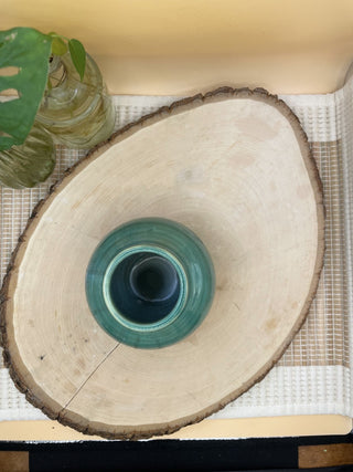 Teal handmade vase RSV|89001