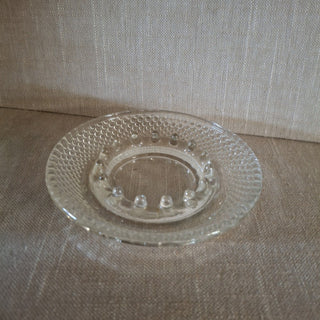 Vtg Clear Cut Glass Hobnail Ashtray Small|66209