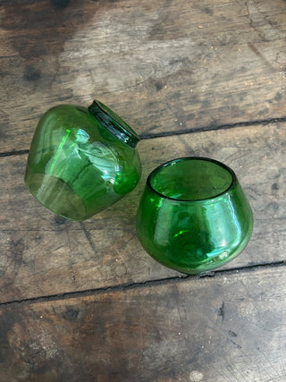 10H Mid century modern green glass MT|109342
