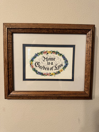 "Home Is A Garden Of Love" Wall Art RCD *