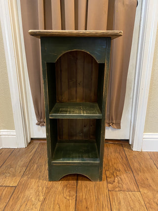 Amish-style handcrafted rustic shelf table RCD