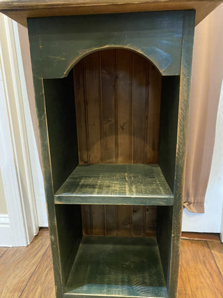 Amish-style handcrafted rustic shelf table RCD