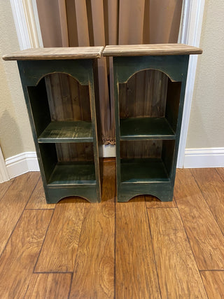 Amish-style handcrafted rustic shelf table RCD