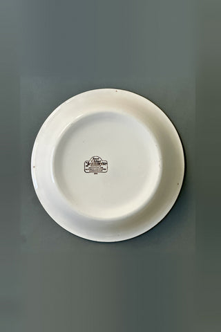 Country Harvest Pumpkin Pie Recipe Plate | Royal China by Jeannette | Fluted 11" Stoneware Baker, Circa 1980s