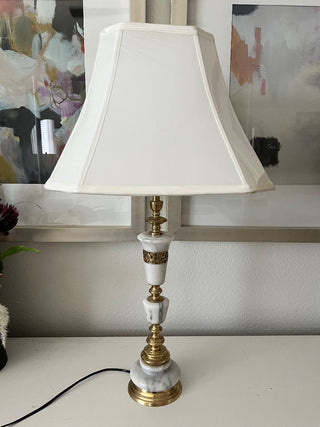 Vintage brass and marble lamp|75533