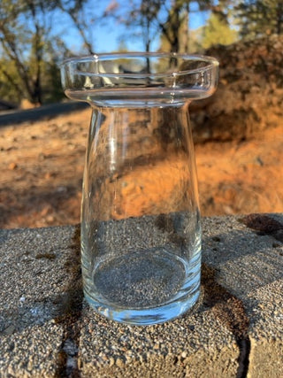 Clear Glass Pillar Vase 6” x 3.67”