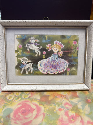 ART: small framed vintage nursery MTS|110364
