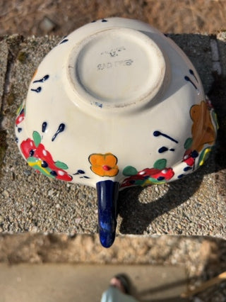 NEW Mexican Ceramica Quevedo Talavera Salsa Dish Hand Painted MTS