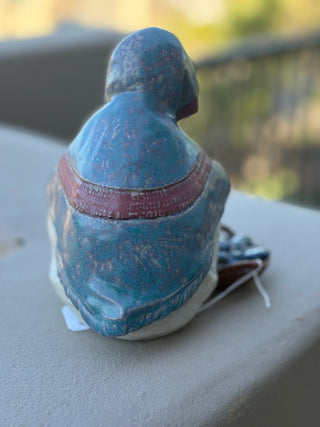Lladro Fish vendor, Gres finish piece by J. Puche, 1985 6.25" tall