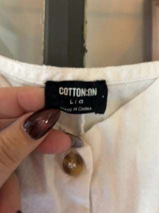 Cotton On Eliza Babydoll Button Down Mini Dress Size L|G