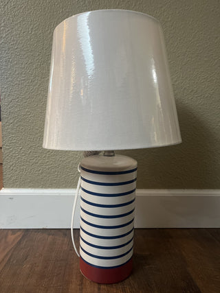 Nautical Red/White/Blue Striped Lamp RCD|71402