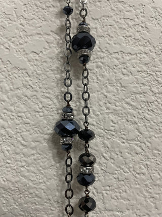 Handmade Necklace Black Gems #49 MTS|23403