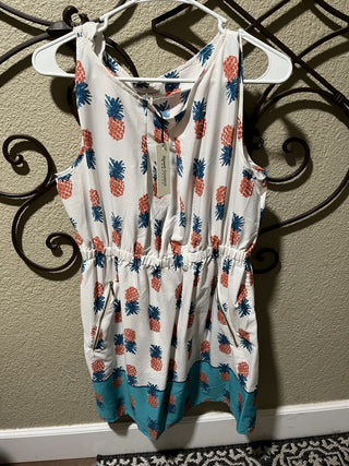 New with Tags, Women's Size XL Pineapple Dress w/ Zippered Pockets RCD|119397