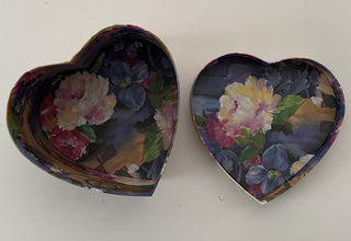 cardboard heart box, floral design RSV