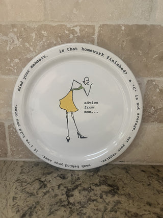 Pottery Barn "Hot Mama" Advice Plate RCD|72738