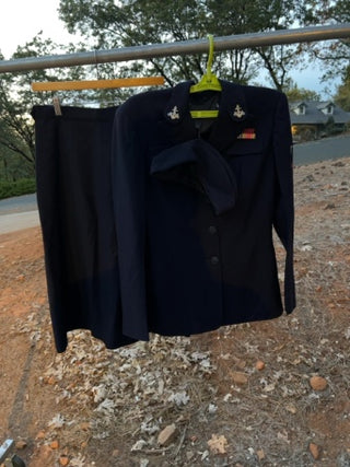3 Piece vintage U.S. Navy WAVES (Women Accepted for Volunteer Emergency Service) service dress blue uniform