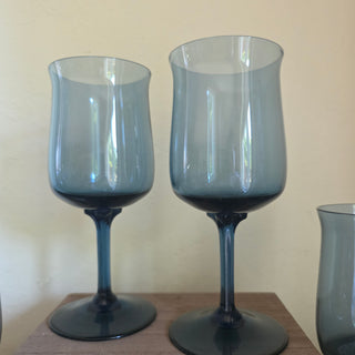 Vtg Lenox -Blue Mist Wine Glasses (Set of 2)