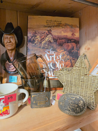 $10 OFF - Southwest Carved Wooden Cowboy Bust