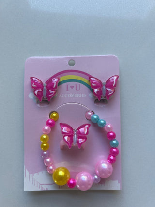 Kids 4pcs/Set Cute Butterfly,  Children Jewelry Set-RSV