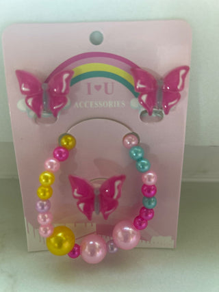 Kids 4pcs/Set Cute Butterfly,  Children Jewelry Set-RSV