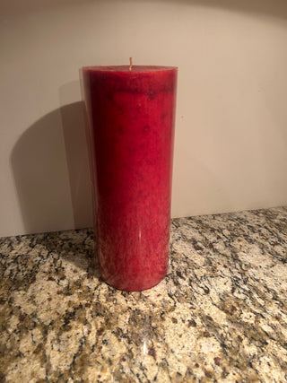 Red Spiced Currant Pillar Candle    MTS|128458