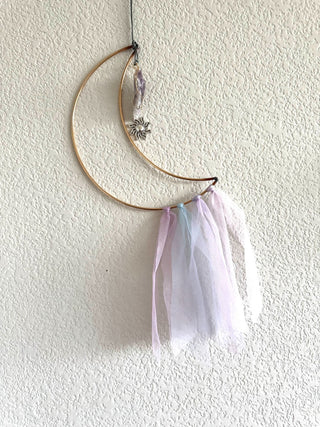 HANDMADE | Bolivian Amethyst Crescent Moon Wreath|98689