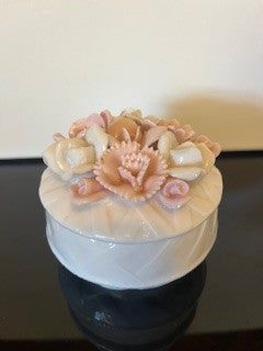 #2340 Pink Floral Trinket Box RSV
