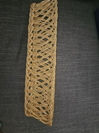 RM826-Gold Metal Basket Oblong