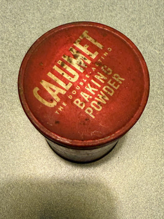 vintage calumet baking powder tin unopened RSV
