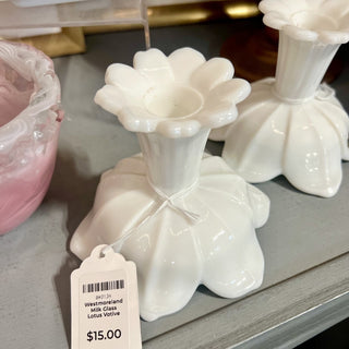Westmoreland Milk Glass Lotus Votive|103523