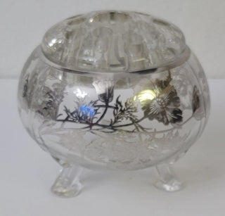 Vintage Viking Silver Overlay Vase 4.5 X 4.5 with removable glass #62 VV MTS|120653