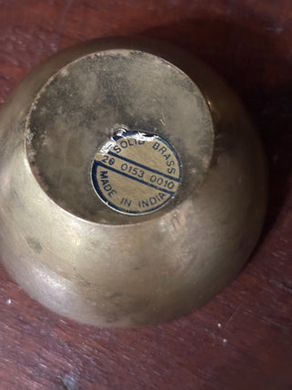 Vtg Brass Apple Trinket Box NM MTS|65875