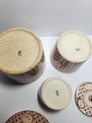 Vtg Japan Ironstone Bowls w/Lids - Set of 3 MTS|96901