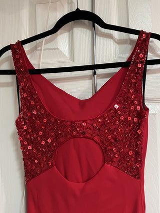 Red Sequined Formal Bridesmaid/Prom Gown Dress Size 8 RCD