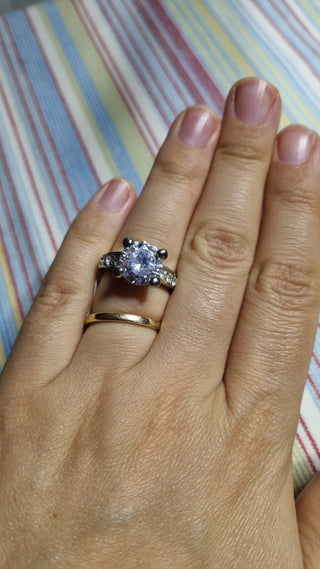 Costume ring with huge CZ Sz7|68322