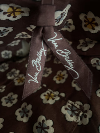 Large Brownw Flowers VERA BRADLEY Bag|96695