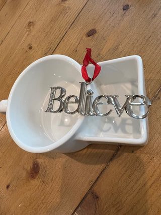 Believe Ornament Silver MTS|130725