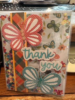 Thank You - "Thank you". shaker card: RCD