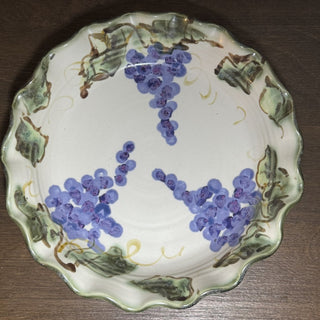 Clouds Folsom Pottery Ruffled Pie Plate MTS|90072
