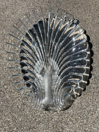 JP Mikasa Crystal Sea Fare Frosted Lobster Teardrop Shape Platter 17” x 13”