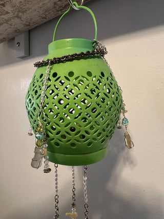 Suncatcher Lantern Metal Green Globe  MTS|134101