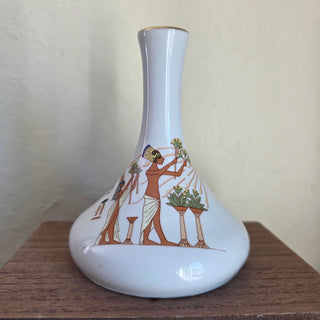 Vtg Egyptian Revival Porcelain Sheeni Vase