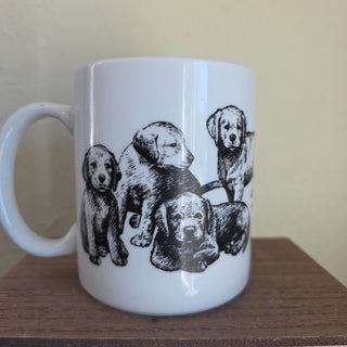 Vtg 80's Golden Retriever Dog Mug