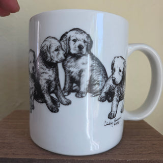 Vtg 80's Golden Retriever Dog Mug