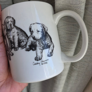 Vtg 80's Golden Retriever Dog Mug