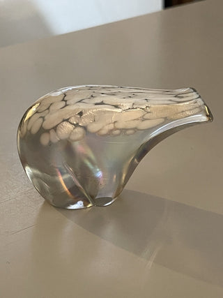 3.5" Art Glass Polar Bear, Irridescent--SP MTS