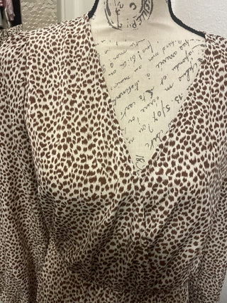 Long, Maxi Animal Print Long Sleeve Dress-RSV|96668