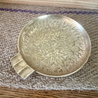 Brass Ashtray w/Engraved Flowers  RCD|105411